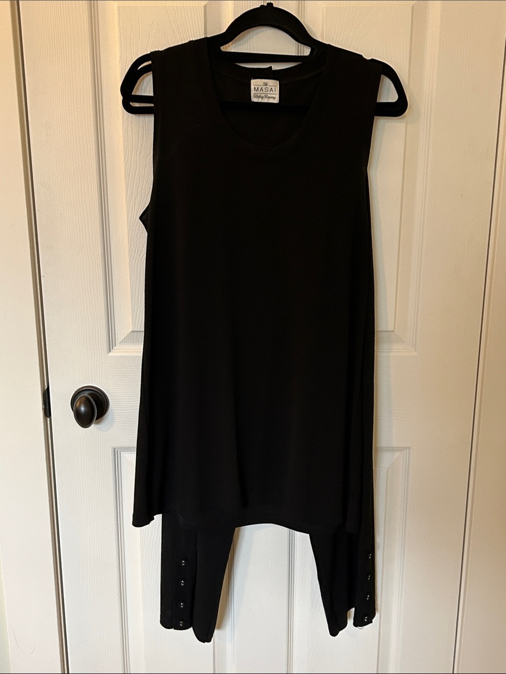 Black Sleeveless Tunic Top and pants